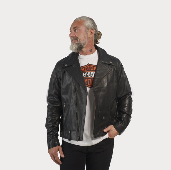 Mens Sz 3XL Harley-Davidson Motorbreath Black Leather Jacket Eagle MSRP $450 NWT - Picture 3 of 4